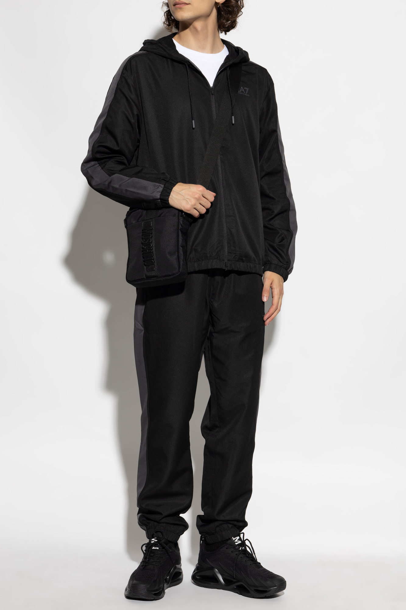 EA7 Emporio Armani ブラックモッズコート EA7 Emporio Armani ブラックモッズコート EA7 Emporio Armani